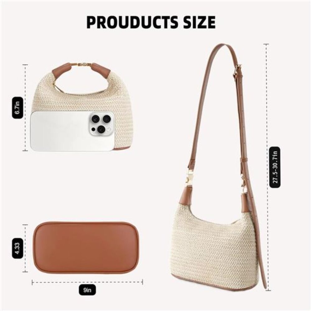 Small Straw Purses for Women Multicolor - Picture 4 of 4